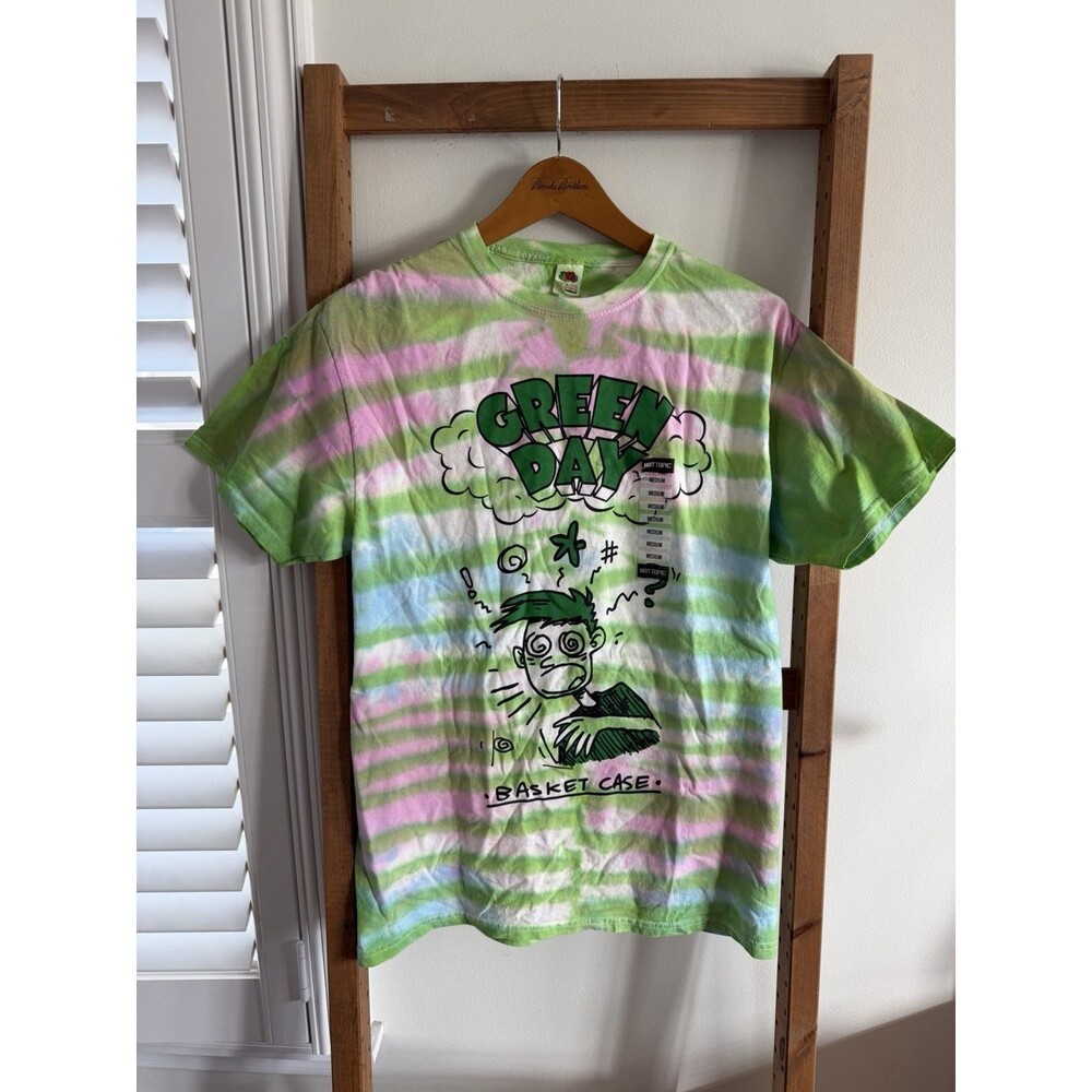Green Day Basket Case T-Shirt New Tie-Dye New With Hot Topic Tag Medium